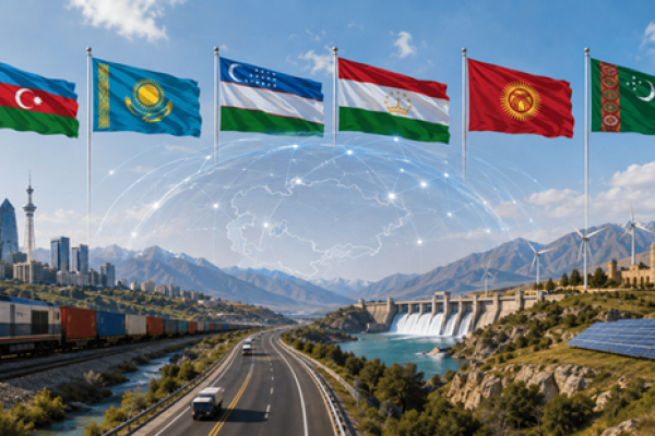 Illustration: Regional connectivity across Central Asia and Azerbaijan; image: TCA